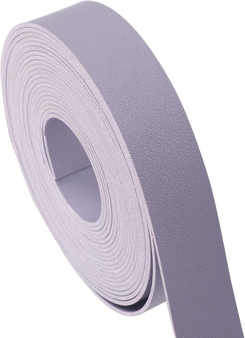 CDY Double Sided Leather Straps: 1 Inch Wide 200 Inches Long Leather Strip for DIY Craft Projects Bag Strap Very Suitable Traction Ropes (Purple) - Image 1